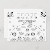 子の数と色の計算おもしろい ポストカード (正面/裏面)