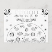 子の数と色の計算おもしろい ポストカード (正面)