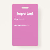 子の識別フォトソフトピンク バッジ (裏面)