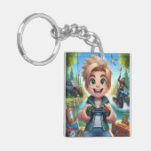 子のIDラベルキーチェーン キーホルダー (正面左)