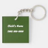 子のIDラベルキーチェーン キーホルダー (裏面)