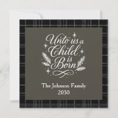 子はわれらに生まれ給へり スクエア 写真クリスマス シーズンカード (正面)