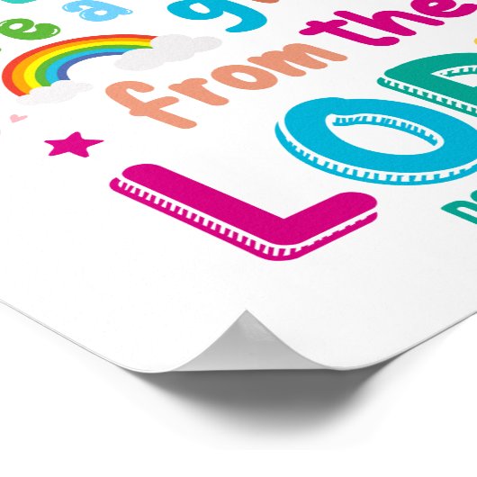 子は主からの賜物パーソナライズされた ポスター (角)