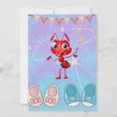 子よくはしゃぐどものようなベビー 招待状 (裏面)