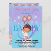 子よくはしゃぐどものようなベビー 招待状 (正面/裏面)