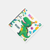 子よくはしゃぐ供かわいい男の子T 3レックス3日 スタンダードカクテルナプキン (角)