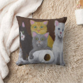 子よくはしゃぐ猫 クッション (ブランケット)