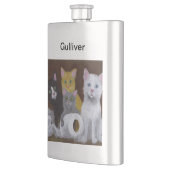 子よくはしゃぐ猫 フラスク (左)