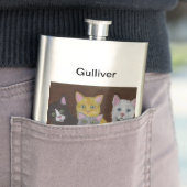 子よくはしゃぐ猫 フラスク (インサイチュ)