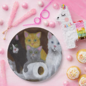 子よくはしゃぐ猫 ペーパープレート (パーティー)