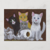 子よくはしゃぐ猫 ポストカード (正面)