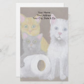 子よくはしゃぐ猫 便箋 (正面/裏面)