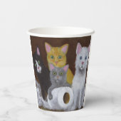 子よくはしゃぐ猫 紙コップ (裏面)