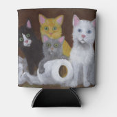 子よくはしゃぐ猫 缶クーラー (正面)