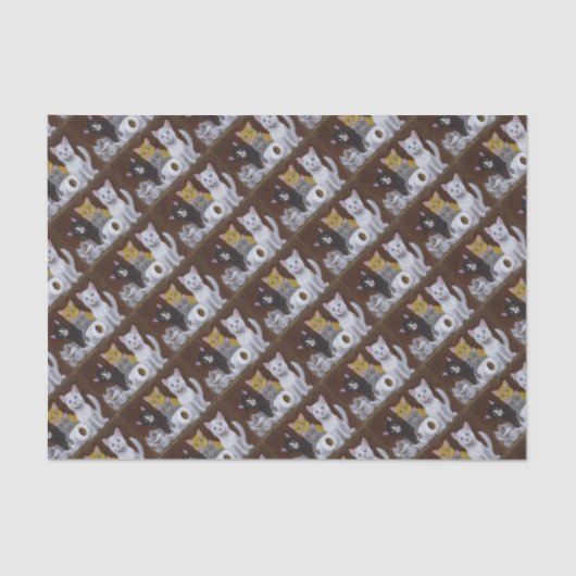 子よくはしゃぐ猫 薄葉紙 (正面)