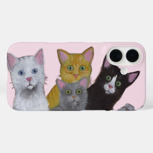 子よくはしゃぐ猫 Case-Mate iPhoneケース (裏面 (横))