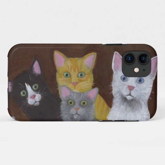 子よくはしゃぐ猫 Case-Mate iPhoneケース (裏面(横))