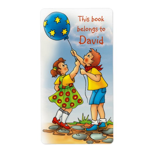 子を含むブックラベル ラベル (正面)