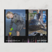 子アクターのヘッドショットコンポーネントカードテンプレート ポストカード (裏面)