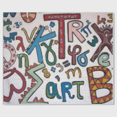 子アルファベット ラッピングペーパー (フラット)