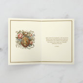 子イエスはヴィンテージフローラロケットにバラ カード (内部)