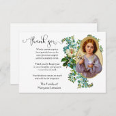 子イエス宗教的な感謝の哀悼の意 サンキューカード (正面/裏面)