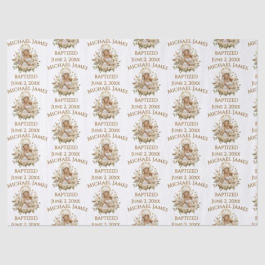 子イエス・バプテスマを持つ聖母 薄葉紙 (正面)