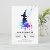 子ウィザーエレガントド誕生日 招待状 (スタンド正面)