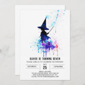 子ウィザーエレガントド誕生日 招待状 (正面/裏面)