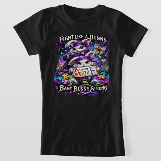 子ウサギのように強く Tシャツ (レイダウン)