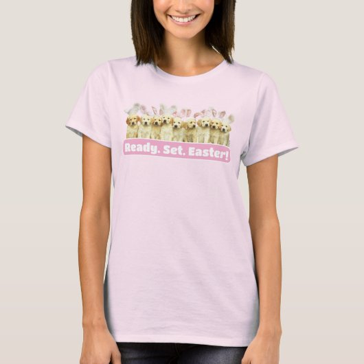 子ウサギの列 Tシャツ (正面)