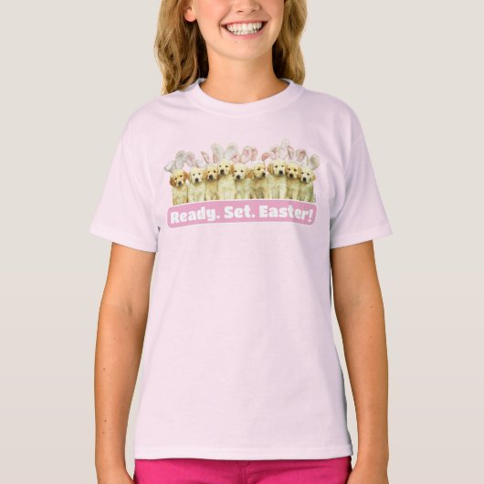 子ウサギの列 Tシャツ (正面)