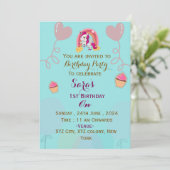 子エレガントのバースデーパーティ招待状 招待状 (スタンド正面)