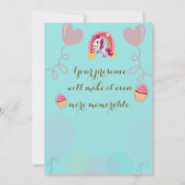 子エレガントのバースデーパーティ招待状 招待状 (裏面)