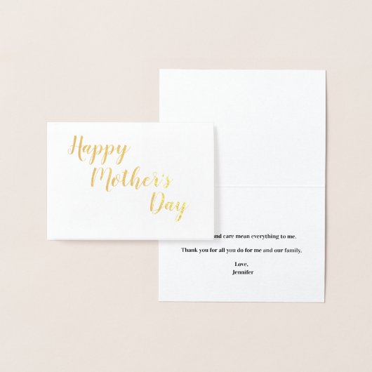 子エレガント娘から母の日が幸せ 箔カード (ディスプレー)