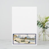 子オンビーチヴィンテージアート文房具 便箋 (スタンド正面)