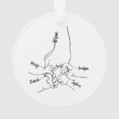 子カスタム供の名前を持つパパまたはママパーソナライズされた オーナメント (裏面)