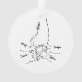 子カスタム供の名前を持つパパまたはママパーソナライズされた オーナメント (正面)