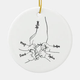 子カスタム供の名前を持つパパまたはママパーソナライズされた セラミックオーナメント