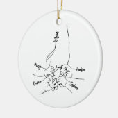 子カスタム供の名前を持つパパまたはママパーソナライズされた セラミックオーナメント (左)