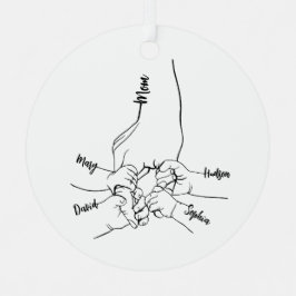 子カスタム供の名前を持つパパまたはママパーソナライズされた メタルオーナメント