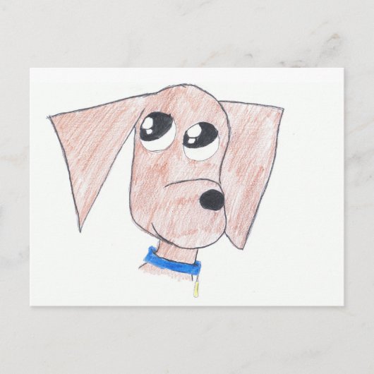 子カッコいい犬はがき ポストカード (正面)