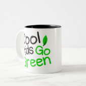 子カッコいい環境にやさしいことをしよう ツートーンマグカップ (正面左)