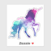 子カラフルどもの名を使ったユニコーン馬 シール (シート)