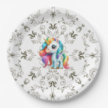 子カラフルどもUnicornフローラグラフィック