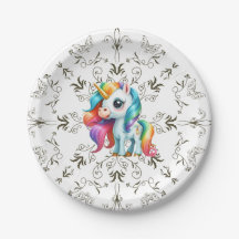 子カラフルどもUnicornフローラグラフィック