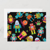 子カラフルロボット ポストカード (正面/裏面)