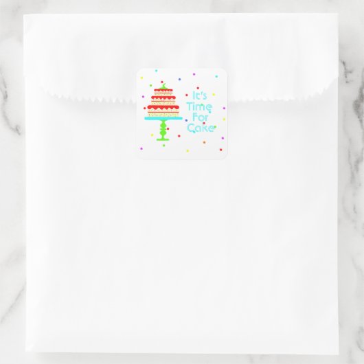 子カラフル供の誕生会 スクエアシール (バッグ)