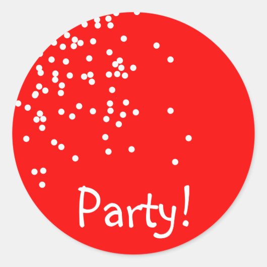 子カラフル供の誕生会 ラウンドシール (正面)