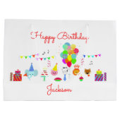 子カラフル供の誕生会 ラージペーパーバッグ (裏面)